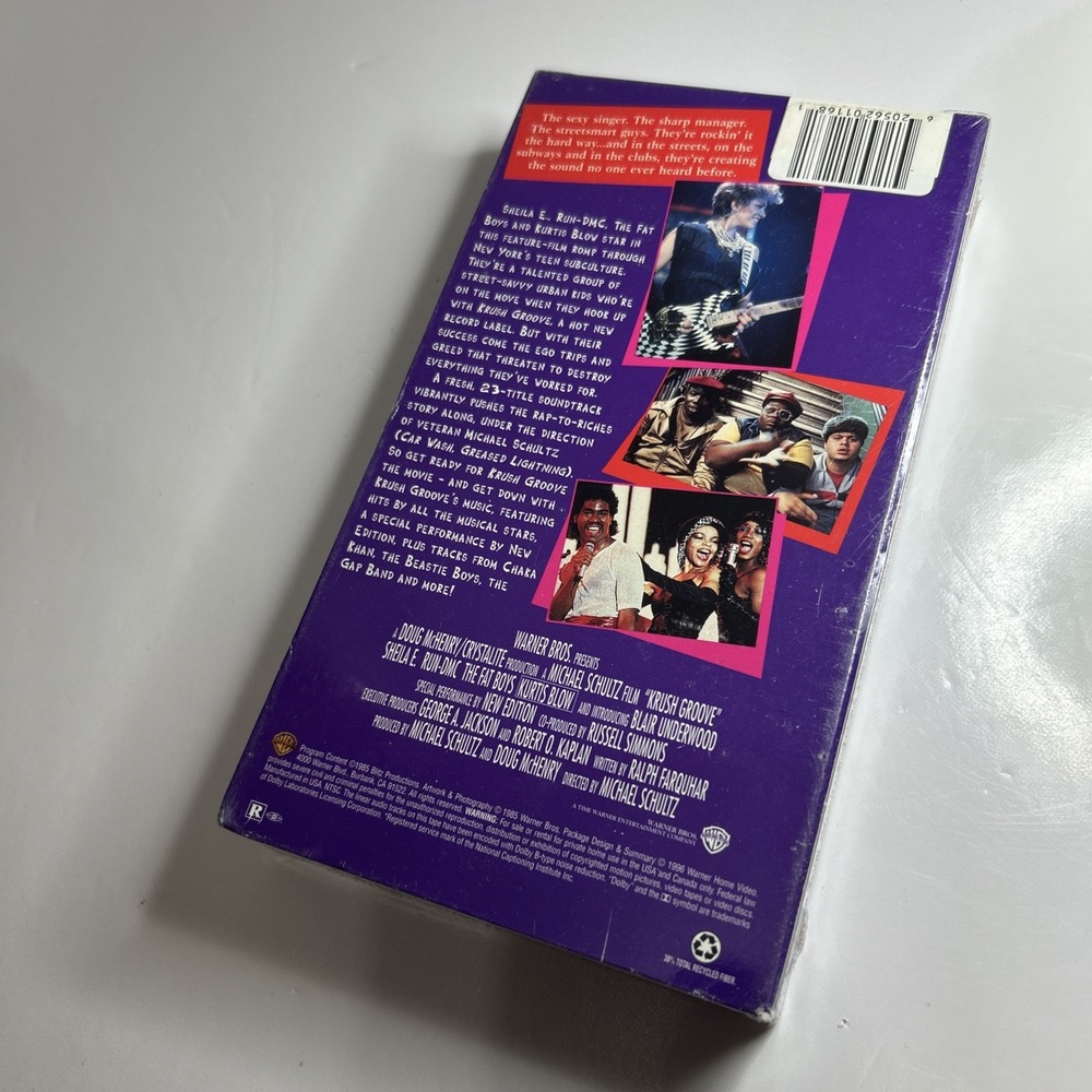 VTG Krush Groove Sealed VHS Warner Bros. Run-DMC (1985, 1996) Rare, Desirable - Picture 3 of 4